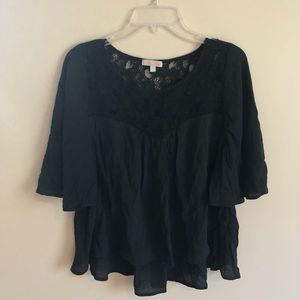 Gianni Bini Boho black top- Xl
